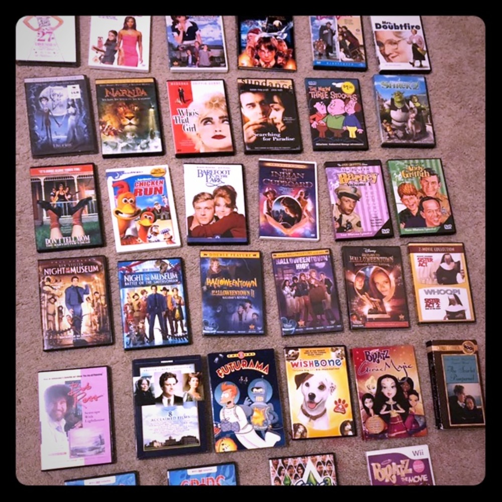 Lot of Movies, TV Shows, DVDs, VHS, Games